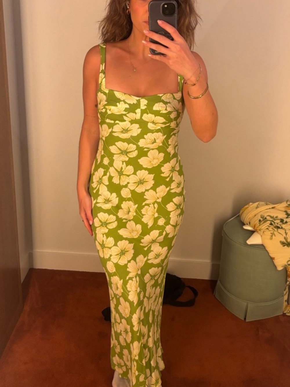 Reformation Yale Dress in Lovebird 8
